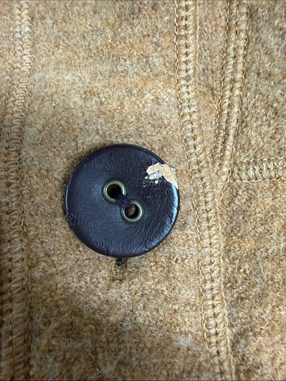 Ruby Rd. Camel Brown Button-Front Wool Cape - Picture 4 of 5